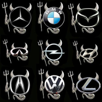 Car Emblem Logo Devil Paper Sticker