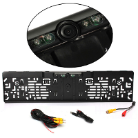 Car Hd 170 Degree 4 Led Reverse Rearview Backup Camera License Plate Parking Night