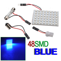 Car Interior 48 Smd Led Bulb Lamp Panel T10 Dome Bulb Ba9s Adapter