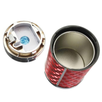 Car Travel Led Blue Light Cigarette Ashtray Portable Holder Cup Red