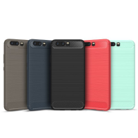 Carbon Fiber Brushed Hybrid Silicone Shockproof Protective Case For Huawei P10/p10 Plus