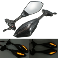 Carbon Led Intergrated Turn Signal Mirror For Yamaha Fzr Yzf R1 R6 Honda/suzuki
