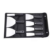 Carbonstalen plamuurmes set 7 maten flexibele gipsplaat schraper kit roestvrijstalen mes zachte grip handvat canvas opbe