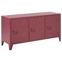 CARDIFF   Dressoir   Donkerrood   Staal
