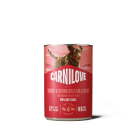 Carnilove kalkoen met rendier en wild zwijn natvoer hond (blik) 2 trays (12 x 400 g)