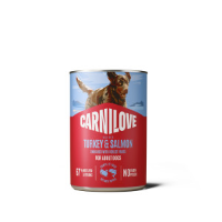Carnilove zalm en kalkoen natvoer hond (blik) 1 tray (6 x 400 g)