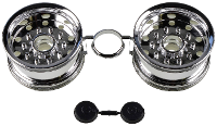 Carson Modellsport 1:14 Truck oplegger Velgen 27.5 Mm Kunststof Euro Optik Chroom 1 paar