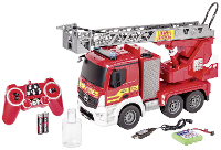 Carson Modellsport MB Arocs brandweer met draailadder 1:20 RC functiemodel voor beginners Truck