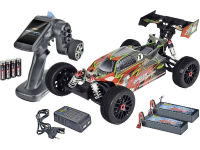 Carson Modellsport Virus 4.1 4S 1:8 Brushless RC auto Elektro Buggy 4WD 100% RTR 2,4 GHz Incl. Accu, oplader en batterijen voor de zender