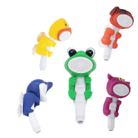 Cartoon Animal Handheld Shower Head Wall Mounted Kid Shower Toy With Sucker