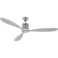 CasaFan AEROPLAN ECO 132 BN LG Flügel Massivholz Lichtgrau Plafondventilator 27 W (Ø x h) 132 cm x 310 mm Chroom (geborsteld) Met afstandsbediening, Timer, Met