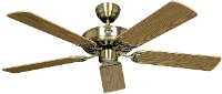 Casafan Classic Royal 103 Ma Plafondventilator (ã) 103 Cm Kleur Ventilatorbladen: Antiek Eiken Kleur Behuizing: Messing