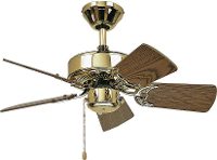 Casafan Classic Royal 75 Mp Plafondventilator (ã) 75 Cm Kleur Ventilatorbladen: Antiek Eiken Kleur Behuizing: Messing (gepolijst)