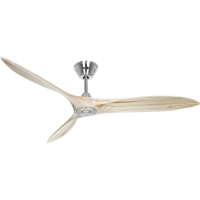 CasaFan ECO AIRSCREW 152 BN NT Plafondventilator 28 W (Ø x h) 1520 mm x 275 mm Chroom Met afstandsbediening, Met wintermodus