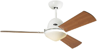 CasaFan Libeccio Plafondventilator 64 W (Ø x h) 142 cm x 285 mm Wit lak Met afstandsbediening, Met lamparmatuur, Met wintermodus