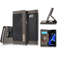 Caseme Denim Canvas Card Slots Bracket Case For Samsung S7 Edge