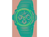 Casio Chronograaf Horloge AW 591 2AER (l x b x h) 52 x 46.4 X 14.9 Mm Blauw, Zwart Materiaal (behuizing): RVS, Hars Materiaal (armband): Hars