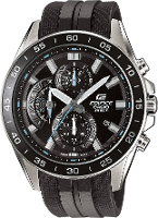 Casio Chronograaf Horloge EFV 550P 1AVUEF (l x b x h) 53 x 47 x 12.1 Mm Zilver, Zwart Materiaal (behuizing): RVS Materiaal (armband): Hars