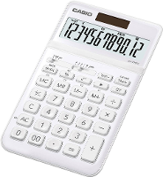 Casio JW 200SC Bureaurekenmachine Wit Aantal displayposities: 12 werkt op zonne energie, werkt op batterijen (b x h x d) 109 x 11 x 184 mm