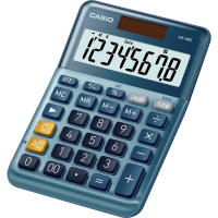 Casio MS 80E Bureaurekenmachine Blauw Aantal displayposities: 8 werkt op zonne energie (l x b) 101 mm x 149 mm
