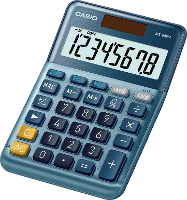 Casio MS 88EM Bureaurekenmachine Blauw Aantal displayposities: 8 werkt op zonne energie (l x b x h) 101 x 149 x 28 mm