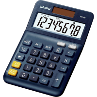 Casio MS 8E Bureaurekenmachine Donkerblauw Aantal displayposities: 8 werkt op zonne energie (l x b x h) 101 x 149 x 28 mm