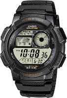 Casio AE 1000W 1AVEF Horloge Kwarts (l x b x h) 48.1 X 43.7 X 13.7 Mm Zwart Materiaal (behuizing): Hars Materiaal (armband): Hars