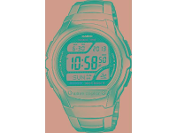 Casio Zendergestuurd Horloge WV 58DE 1AVEF (l x b x h) 53.4 X 43.7 X 12 mm Zilver Materiaal (behuizing): RVS, Hars Materiaal (armband): RVS
