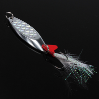 Casting Slice Spoon Twisted Lure Bass Metal Fishing Crankbaits Hook
