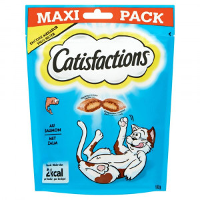 Catisfactions met zalm kattensnack maxi pack 4 x 180 g