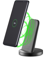 Cellularline Fast Charger Stand Inductielader 1500 mA Uitgangen Qi standaard Zwart