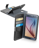 Cellularline Opklapbare Hoes In Boekvorm Gsm Flip Cover Geschikt Voor Model (gsm's): Samsung Galaxy S6 Zwart