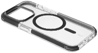 Cellularline Strong Guard MagSafe Case Backcover Apple iPhone 15 Pro Transparant, Zwart MagSafe compatible