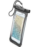 Cellularline VOYAGER18K Outdoor telefoonhoes Geschikt voor max. (Smartphone) 14,5 cm (5,7) Universal Zwart (transparant)