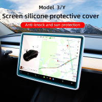 Centrale Controle Schermbeschermer Film Siliconen Frame Body Edge Cover voor Tesla Model 3 Y Highland 2024 2023 2022