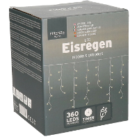 IJspegelverlichting lichtsnoer   720 cm   360 led lampjes   warm wit   met timer