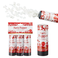 Cepewa Party Poppers Set   3x   10 cm   wit   confetti shooters