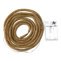 Touwverlichting lichtsnoer   320 cm   20 micro leds   warm wit   op batterij