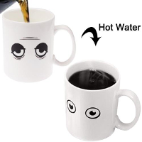 Ceramic Wake Up Cup Eye Open/close Color Changing Mug Sensitive Cup