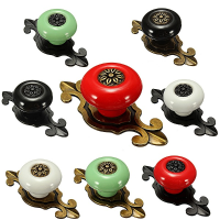 Ceramics Door Drawer Knob With Base Pull Handle 8 Styles