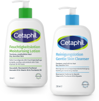 Cetaphil Gentle Skin Cleanser + Moisturizing Lotion 236ML Combi