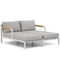 Chaise Loungeset Aluminium Wit Coco Avellino