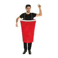 Bier pong kostuum   rood   voor volwassenen   one size   Carnaval verkleedkleding