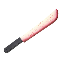 Horror machete/slagersmes   glow in the dark   met nep bloed   54 cm
