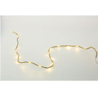 Lichtsnoer/lichtverlichting   jute   warm wit   160 cm   touwverlichting