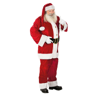 Luxe kerstman kostuum 4 delig   polyesterfluweel   one size   voor volwassenen
