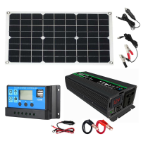 8000W Solar Inverter Kit Zonne energiesysteem met 18W Zonnepaneel 30A Zonnecontroller voor Camping Reizen