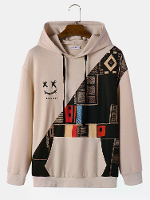 Glimlach Etnische Geo Patchwork Hoodies