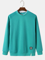 ChArmkpR Heren Contrast Patchwork Casual Sweatshirts