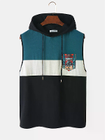 ChArmkpR Heren Etnische Dierenprint Patchwork Tanks